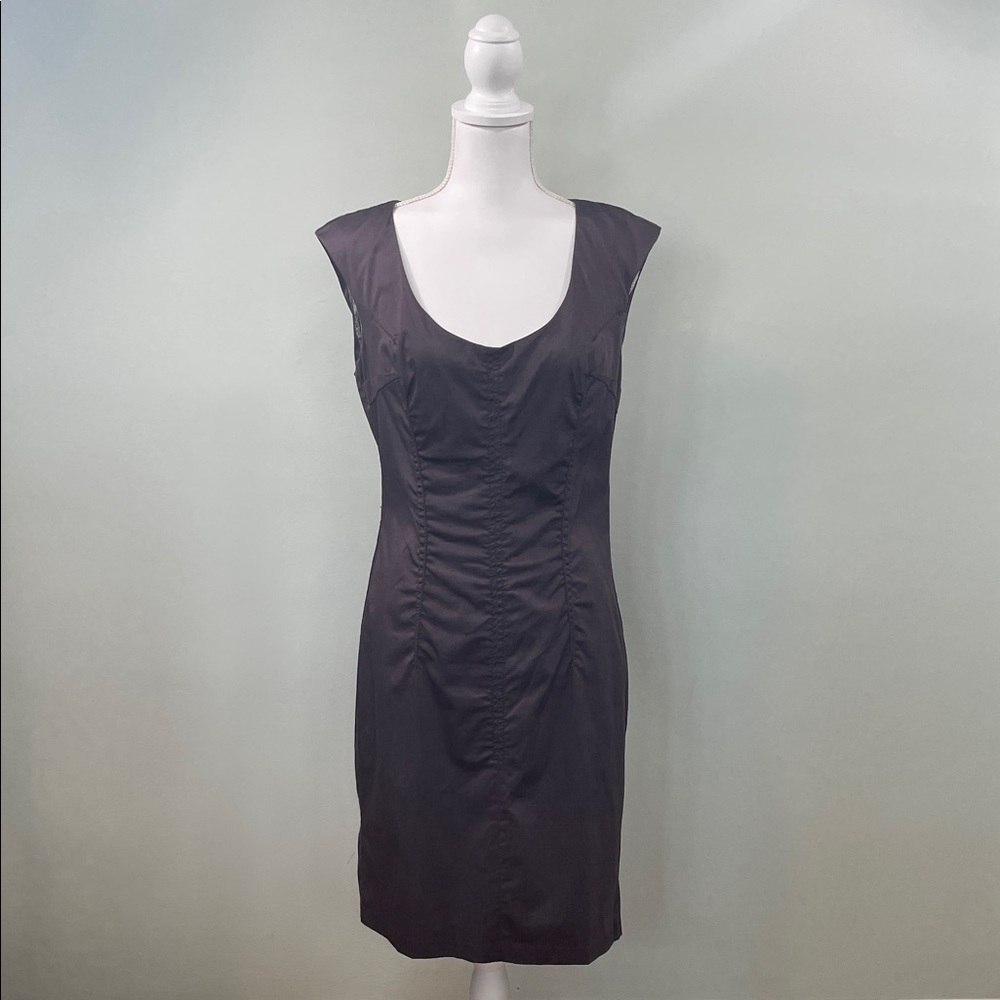 Sisley Italy Sheath Dress – Plum Grey – Size Large